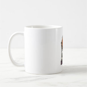 Caneca De Café Camisa Branca de Gravura Vintage do Ceifador de Ha