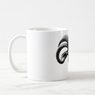 Caneca De Café Camisa branca e preta do antílope de altura