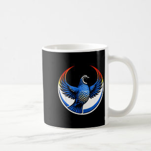 Caneca De Café Camisa California Quail Asas Acima Emblema Círculo