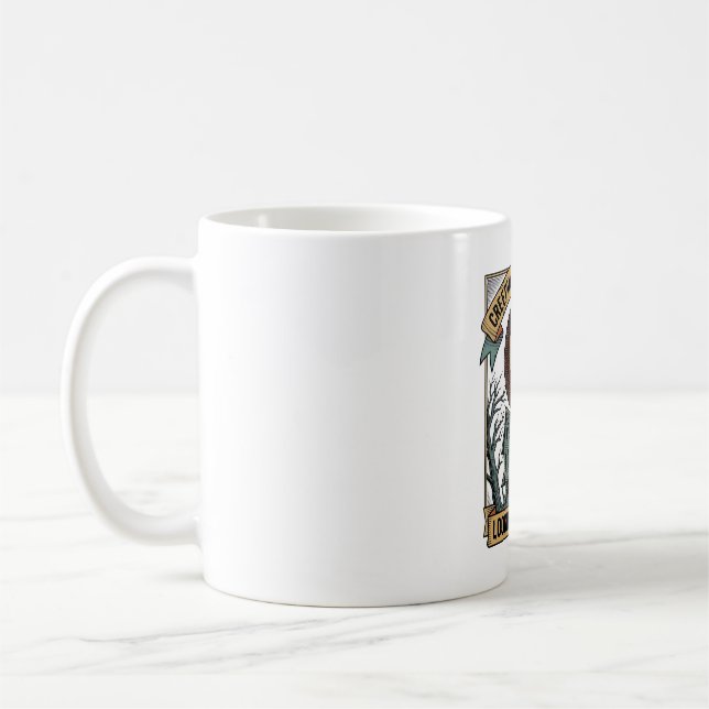 Caneca De Café Camisa Casa Assombrada com Mansão Assustadora Moo  (Esquerda)