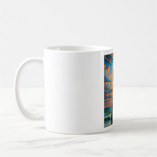 Caneca De Café Camisa Celestial de Arte por Sol
