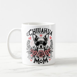 Caneca De Café Camisa Chihuahua Lover - Cachorro Floral Mãe Tee