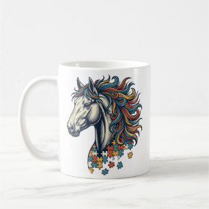 Caneca De Café Camisa Colorida Peça de Cavalo Vintage Engraving T