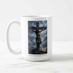 Caneca De Café camisa com uma obra de arte tocante de Jesus Crist