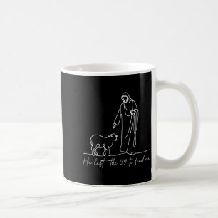 Caneca De Café Camisa Cristã Ele Deixou Os 99 Para Me Encontrar F