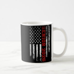 Caneca De Café Camisa da Bandeira Americana Senior 2026 Formatura