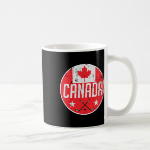 Caneca De Café Camisa da Bandeira do Canadá de Hóquei no Gelo Ade