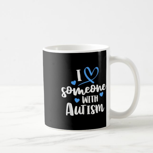 Caneca De Café Camisa Da Família Autismo Alguém Com Autismo Awa (Direita)