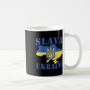 Caneca De Café Camisa da Ucrânia Slava Ukraini Bandeira Ucraniana