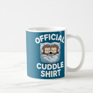 Caneca De Café Camisa de Abraço Casal de Macaco Sonolento Fofo