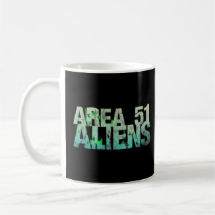 Caneca De Café Camisa de aliens da área 51