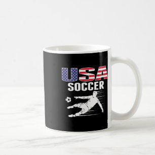 Caneca De Café Camisa de Amantes de Futebol da América Bandeira E