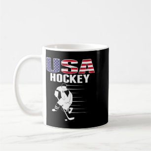 Caneca De Café Camisa de Amantes de Hóquei no Gelo da América - B
