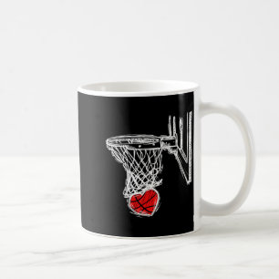 Caneca De Café Camisa de Amor Basquetebol Dia dos Namorados Coraç