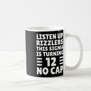 Caneca De Café Camisa De Aniversário De 12 Anos Engraçado - Rizz,