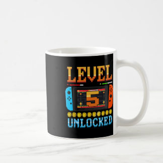 Caneca De Café Camisa de Aniversário de 5 anos desbloqueada no Ní