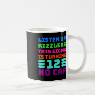 Caneca De Café Camisa De Aniversário Engraçado De 12 Anos - Rizz,