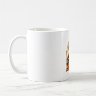 Caneca De Café Camisa de Arte Vetorial de Guitarrista com Gravaçã