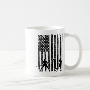 Caneca De Café Camisa de Badminton da Bandeira Americana Masculin
