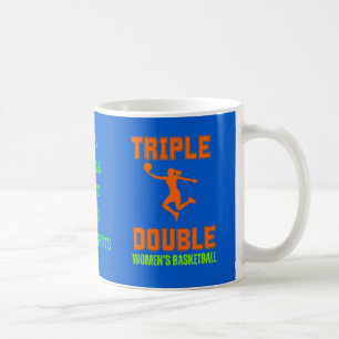 Caneca De Café Camisa de Basquete Feminino Triplo Duplo