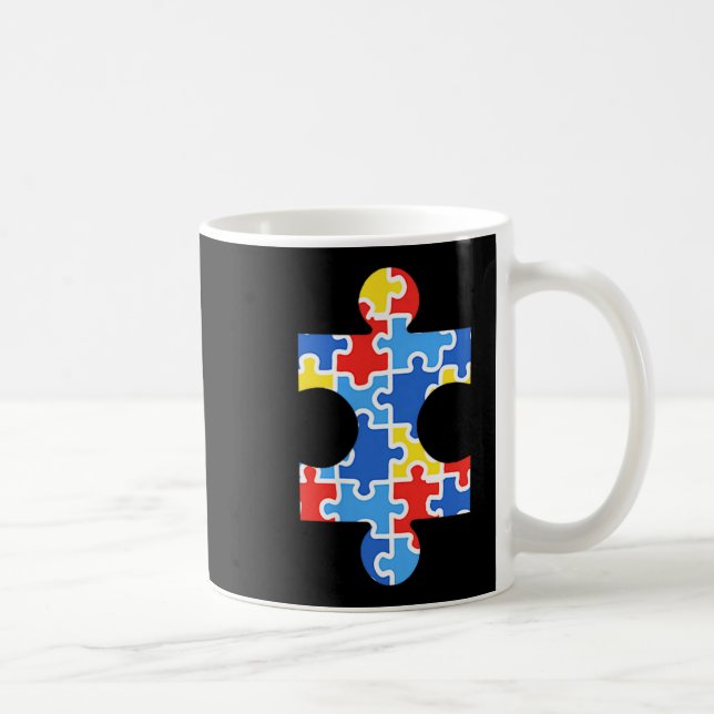 Caneca De Café Camisa de Bolso com Peça de Quebra-Cabeça de Consc (Direita)