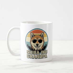 Caneca De Café Camisa de Cachorro Avô Shiba Inu Vintage Design_1