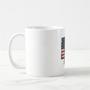 Caneca De Café Camisa de Cão Boxer Patriota Vintage Design_1