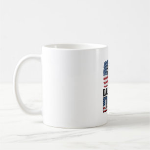 Caneca De Café Camisa de Cão Patriótica Vintage de Pai Dálmata De