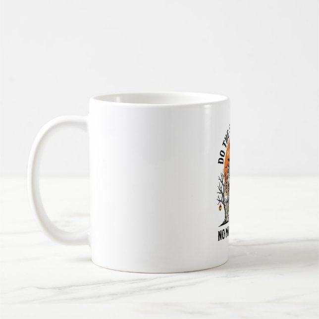 Caneca De Café Camisa de Casa Assombrada Design de Halloween Vint (Esquerda)