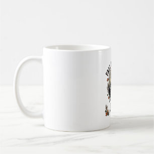 Caneca De Café Camisa de casal de esqueleto de outono Gravura vin