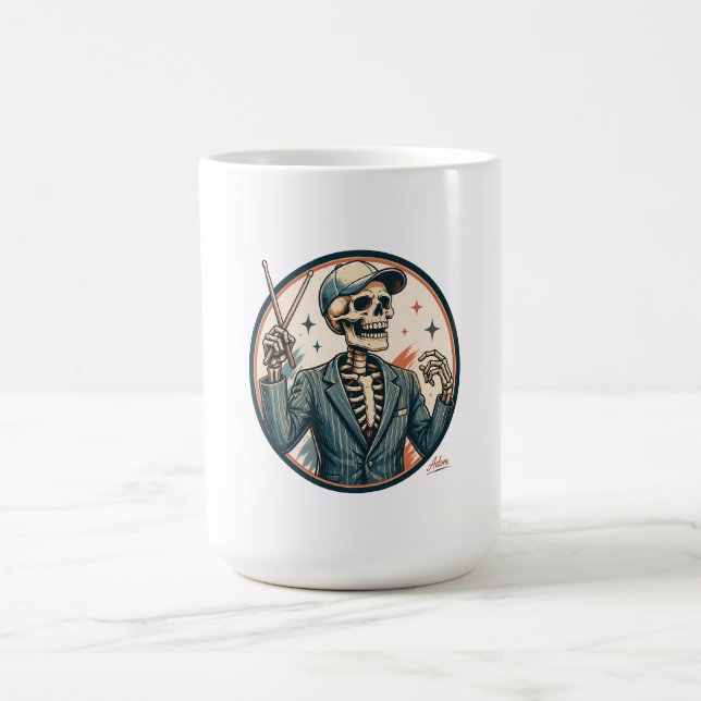 Caneca De Café Camisa de Conductor Esqueleto Chique (Centro)