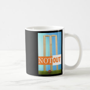 Caneca De Café Camisa de críquete Not Out Cores Índia Críquete