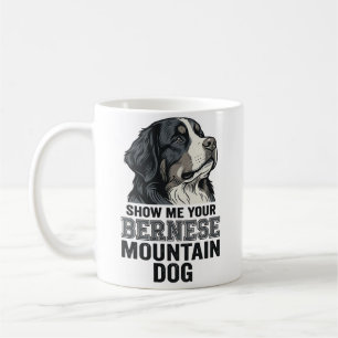 Caneca De Café Camisa de desenho de gravação vintage do cão de mo
