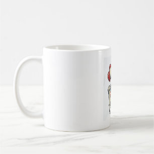 Caneca De Café Camisa de Desenho de Gravura Vintage de Lhama Patr