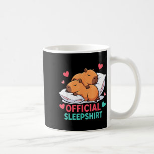 Caneca De Café Camisa de dormir oficial de capivara fofa Cozy Sle