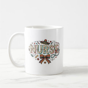 Caneca De Café Camisa de Enfermeira Festiva com Desenho de Gravur