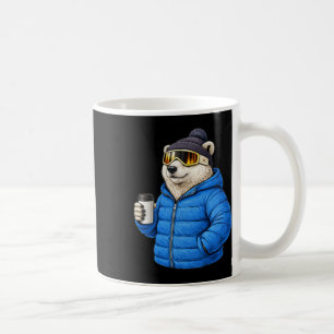 Caneca De Café Camisa de Esqui Pós-Esqui de Urso Polar com Motivo