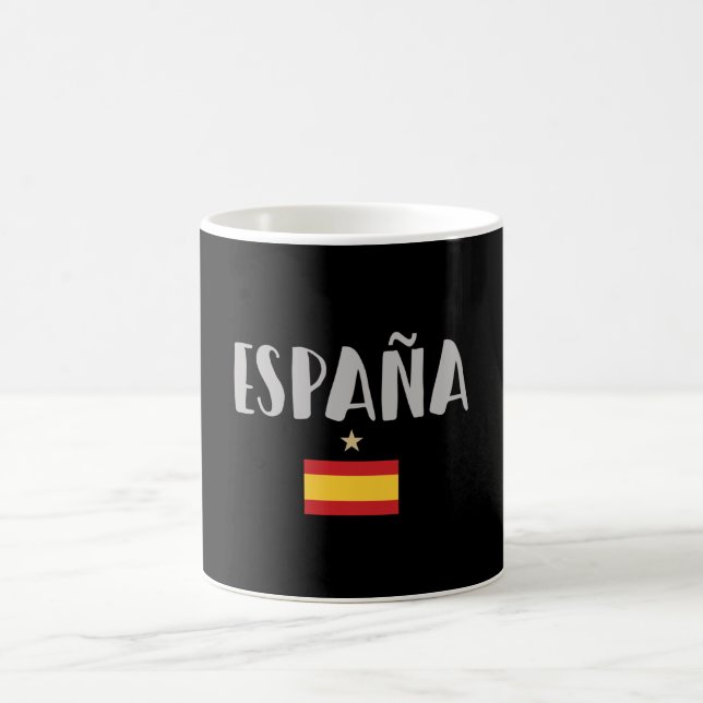 Caneca De Café Camisa de Fã de Futebol da Espanha Bandeira (Centro)