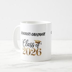 Caneca De Café Camisa de Formatura da Turma de 2026 de Presente