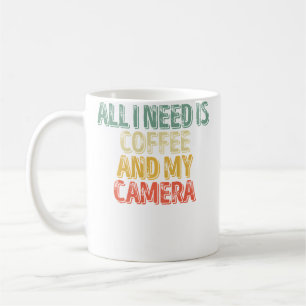 Caneca De Café Camisa de Fotografia Tudo o que Preciso é Café e M