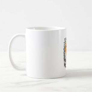 Caneca De Café Camisa de Gato Bruxa Design de Lua Vintage de Hall