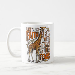 Caneca De Café Camisa de Girafa da Fé Vintage Inspiradora Design_