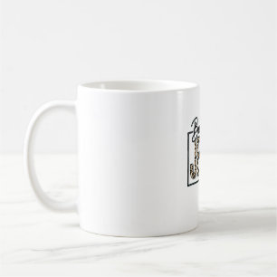 Caneca De Café Camisa de gravura vintage cristã estampa de leopar