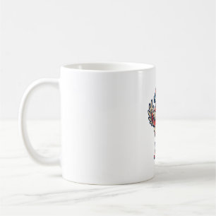Caneca De Café Camisa de Gravura Vintage Galo Patriótico de Salto
