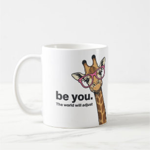Caneca De Café Camisa de Gravura Vintage Girafa Engraçada seja Vo