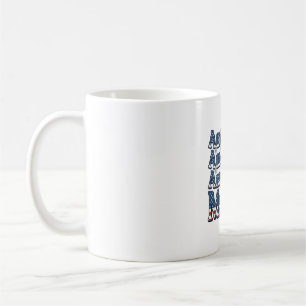 Caneca De Café Camisa de Gravura Vintage Patriótica Mama American