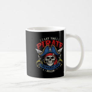 Caneca De Café Camisa de Halloween Crânio Divertido Deixe o Pirat