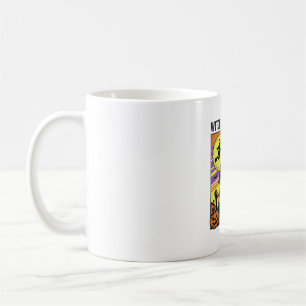 Caneca De Café Camisa de Halloween de Bruxa Vintage Casa Assombra