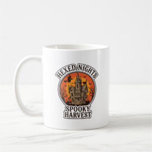 Caneca De Café Camisa de Halloween de Casa Assombrada Gravura Vin
