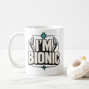 Caneca De Café Camisa de Humor de Cirurgia Biónica Sou Paciente B